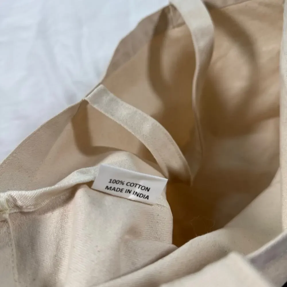 AG Adriano Goldschmied Cotton Canvas Tote Bag 18x15 Beige
